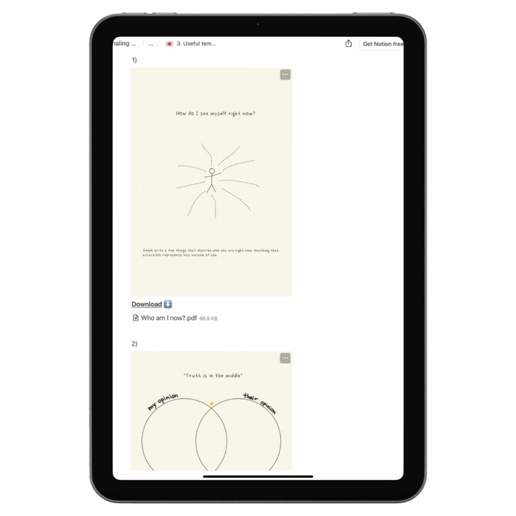 journaling guide templates