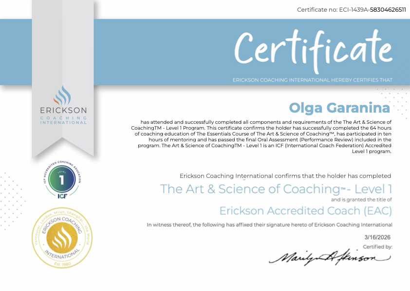 Coaching certification